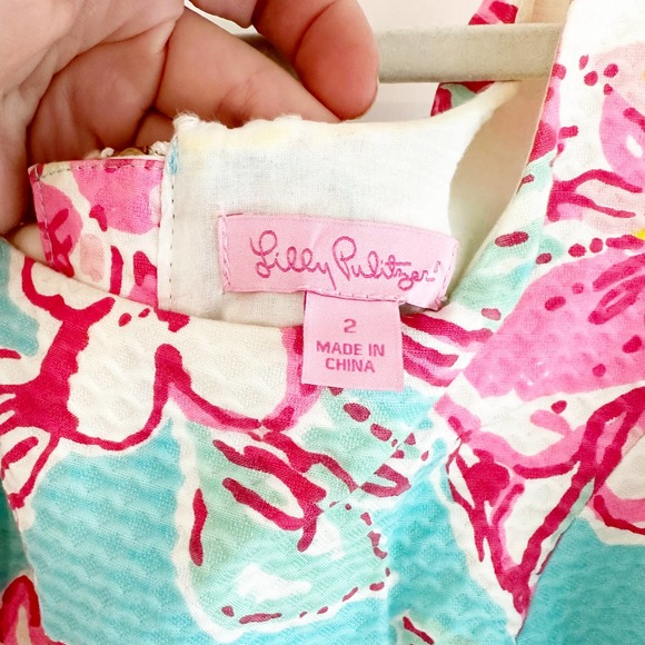 Lilly Pulitzer Floral Cathy Sheath Lolita Dress Teal Pink Sleeveless 2 - Picture 2 of 11